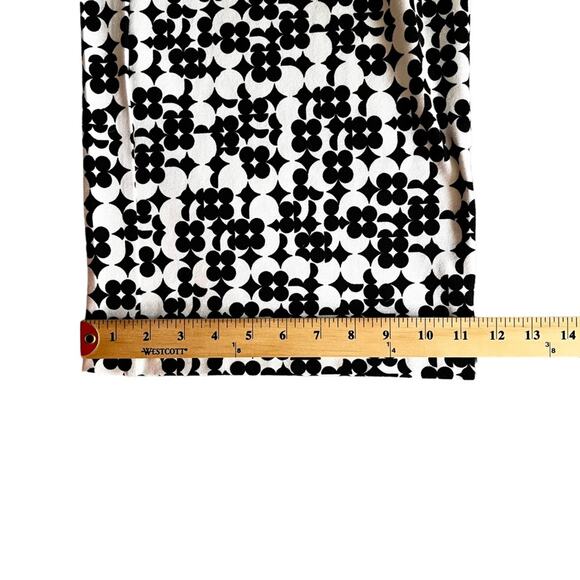 Joan Vass SET Mod-Print L Crewneck Shell w Scalloped Trim WITH matching M pants! - Picture 11 of 15